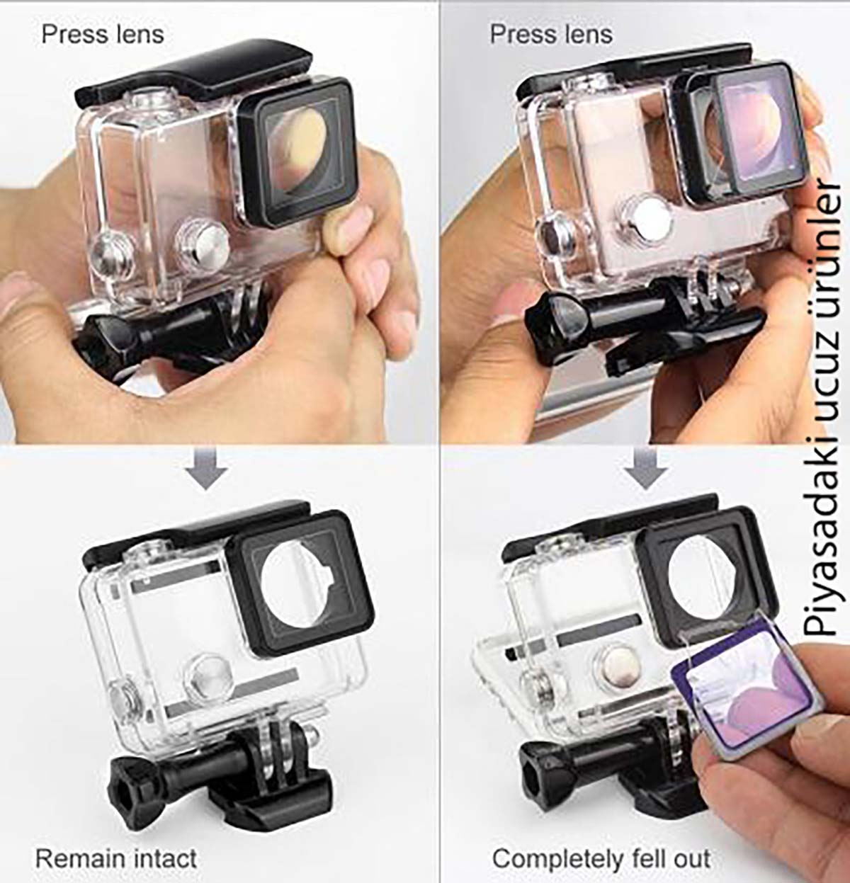 Sanger Gopro Hero 3 ve 4 için Standart Su Geçirmez Housing